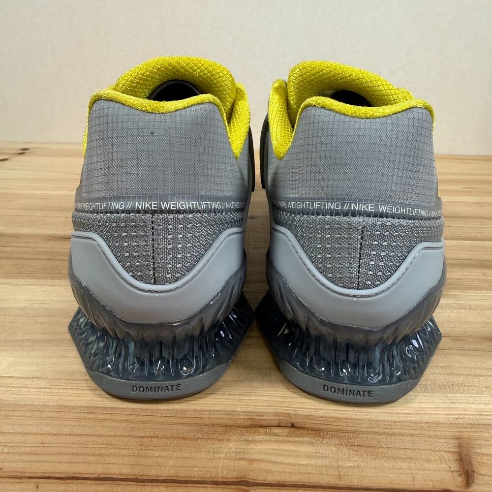 Nike Romaleos 4 Weightlifting Shoes Mens 11 wolf grey yellow CD3463-002 - Picture 4 of 8